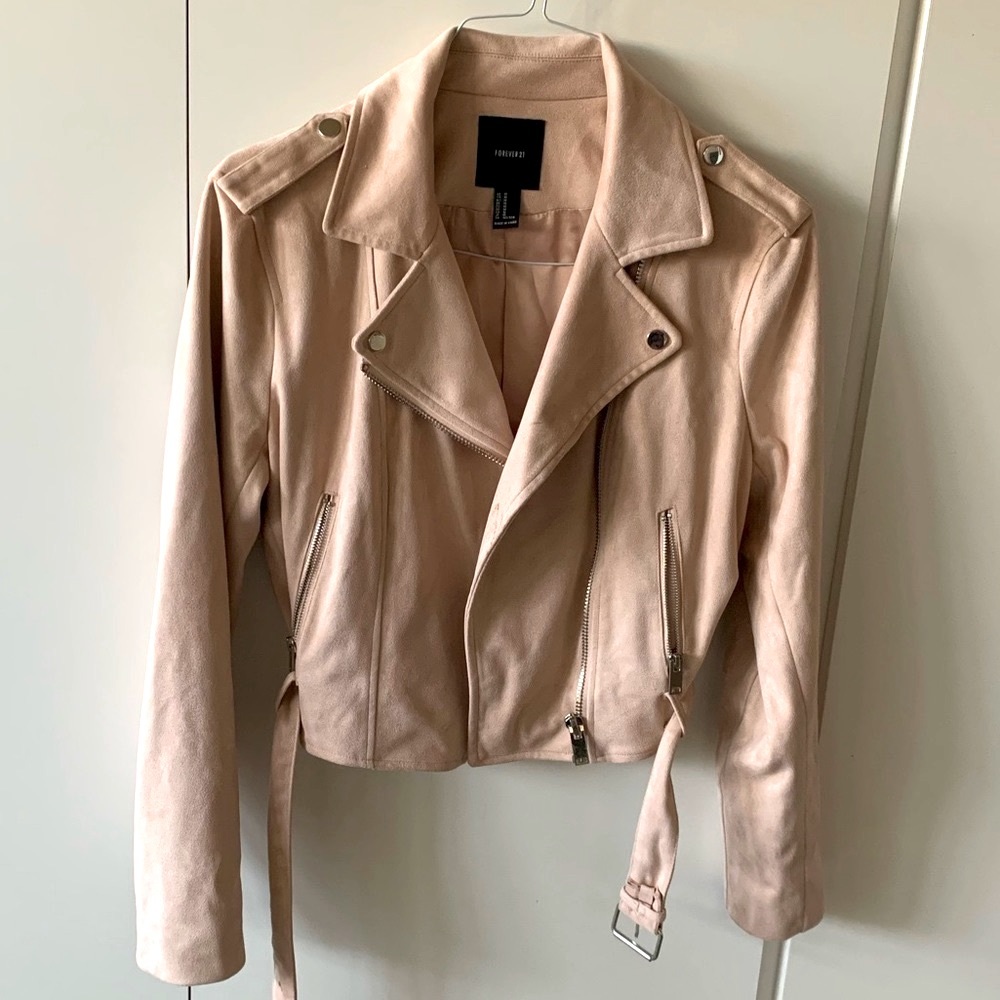 Forever 21 Faux Suede Moto Jacket